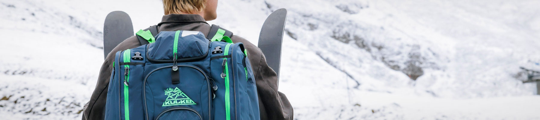 Kulkea Men's Ski Boot Bags - Person on Snowy Mountain Top
