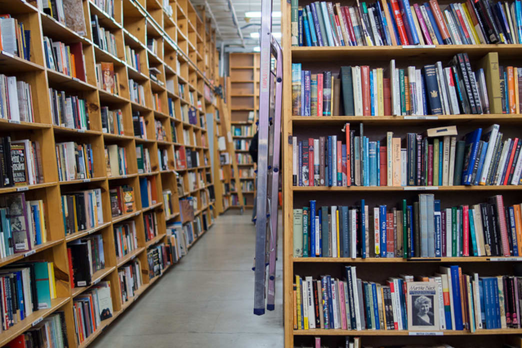 Powell's City of Books hosts roughly one million books in nine color-coded rooms at its store on West Burnside Street.
