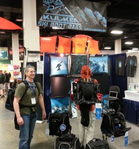 Ski-Boot-Bag-Kulkea-Boston-ski-expo-booth-dave-ski-trekker-2012 Ski Boot Bag - Kulkea Ski Trekker Boston 2012