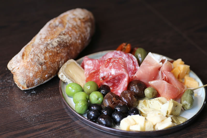 The No-Frills Snack-Meal Salami Cheese Crackers Fruits Nuts