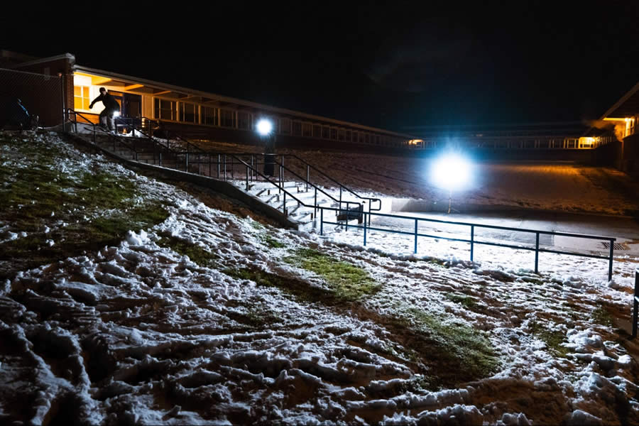 Lupe Hagearty Night Urban Skiing