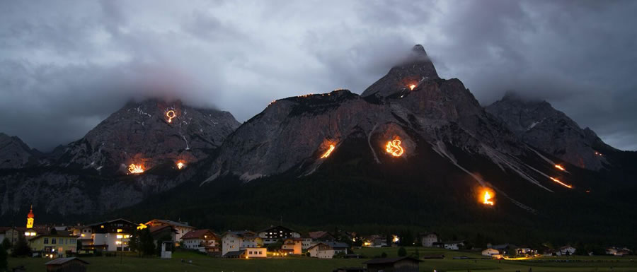 Sacred Heart Fires, Tyrol, Austria