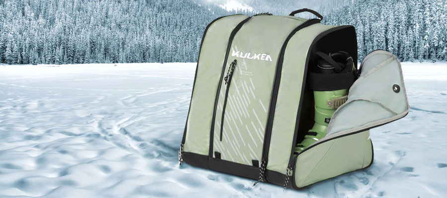 Limited Edition Eco Grey Green Kulkea Ski Boot Bag Speed Pack